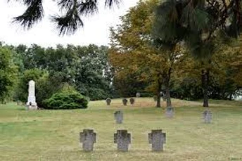 A view of the cemetery at the Sopronnyek concentration camp in WWI. Today Samsersdorf, Austria.