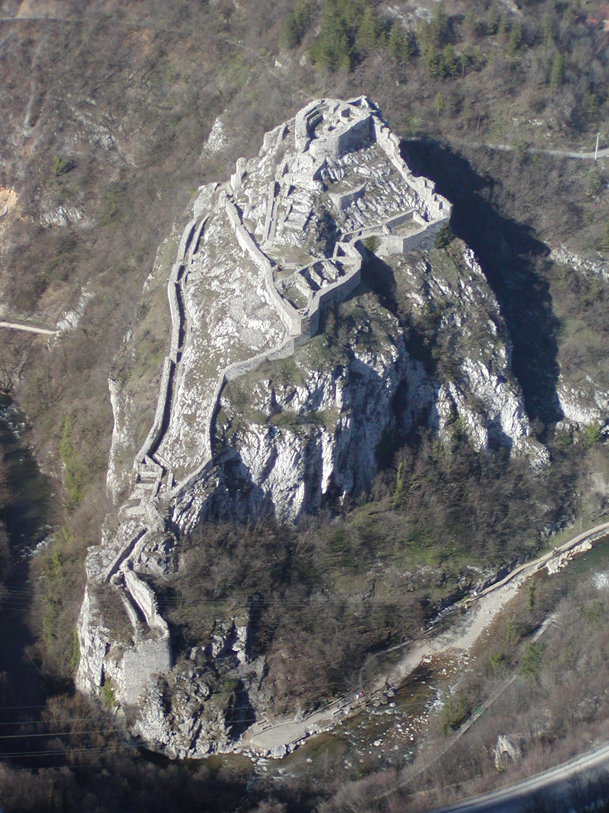 Drone shot of the Užice fortress